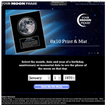 The graphic interface of the Moon Phase kiosk
